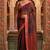 black chanderi striped printed ready to wear saree