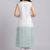 White and turquoise embroidered kurta set