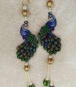 decorative peacock door hanging with beaded latkan for diwali home festive decoration pack of 2