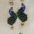 decorative peacock door hanging with beaded latkan for diwali home festive decoration pack of 2