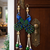decorative peacock door hanging with beaded latkan for diwali home festive decoration pack of 2