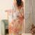white linen floral bollywood digital print saree