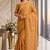 mustard gold chanderi digital printed ready to wear saree
