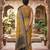 mustard yellow chanderi botanical printed ready to wear saree