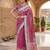 onion pink chanderi bandhani printed ready to wear saree
