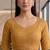 mustard gold chanderi digital printed ready to wear saree