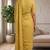 yellow chanderi digital printed ready to wear saree