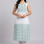 White and turquoise embroidered kurta set