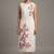 White red floral embroidered kurta set