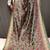 olive green color kalamkari fusion print contemporary silk blend saree  