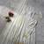 white color lace border silk blend gown set