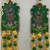 traditional shrinath ji lotus decorative hanging with green beads and tassels pack of 2