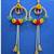 artificial flower hanging decor with golden bells for festive home decoration pack of 2