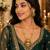 Elegant green kundan style long necklace set with peacock pendant & matching earrings