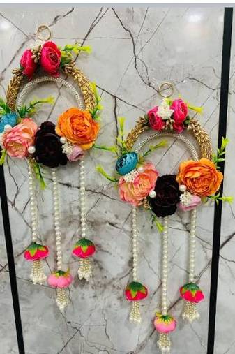 handmade floral door hanging for home entrance living room and festive decoration pack of 2
