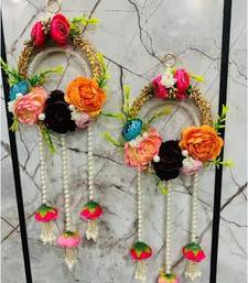 handmade floral door hanging for home entrance living room and festive decoration pack of 2