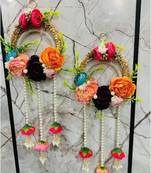 handmade floral door hanging for home entrance living room and festive decoration pack of 2