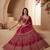 Pink Embroidered Gadhwal Silk Blend Semi Stitched Blouse Suit