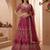 Pink Embroidered Gadhwal Silk Blend Semi Stitched Blouse Suit