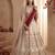 Off White Embroidered Gadhwal Silk Blend Semi Stitched Blouse Suit