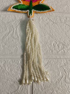 shubh labh lotus tassel hanging pooja decorative wall hanging for festival decor pack of 2 3