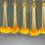 artificial bead yellow genda tassel hanging decorative home festival decoration pack of 6