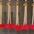 red genda bead decorative hanging tassels for home festive decoration pack of 6
