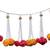 red genda bead decorative hanging tassels for home festive decoration pack of 6