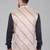  men's lahriya print ethnic nehru jacket - maroon
