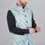 Veera paridhaan men's lahriya print ethnic nehru jacket - green (size 36)