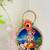 lord krishna decorative door hanging with floral bells for home festive decor pack of 2