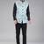 Veera paridhaan men's lahriya print ethnic nehru jacket - green (size 36)