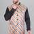  men's lahriya print ethnic nehru jacket - orange blue