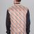  men's lahriya print ethnic nehru jacket - orange blue