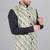  men's lahriya print ethnic nehru jacket - green