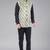  men's lahriya print ethnic nehru jacket - green