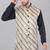  men's lahriya print ethnic nehru jacket - blue yellow