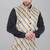  men's lahriya print ethnic nehru jacket - blue yellow