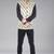  men's lahriya print ethnic nehru jacket - blue yellow