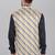  men's lahriya print ethnic nehru jacket - blue yellow