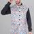 Veera paridhaan men's bandhej print ethnic nehru jacket - blue orange (size 36)