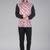  men's bandhej print ethnic nehru jacket - maroon