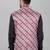  men's bandhej print ethnic nehru jacket - maroon