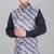  men's bandhej print ethnic nehru jacket - blue