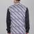 men's bandhej print ethnic nehru jacket - blue