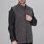 Veera paridhaan men's self texture nehru jacket - dark grey (size 36)