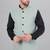  men's self texture nehru jacket - light green