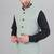  men's self texture nehru jacket - light green