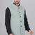  men's self texture nehru jacket - light green