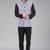  men's self texture nehru jacket - light grey